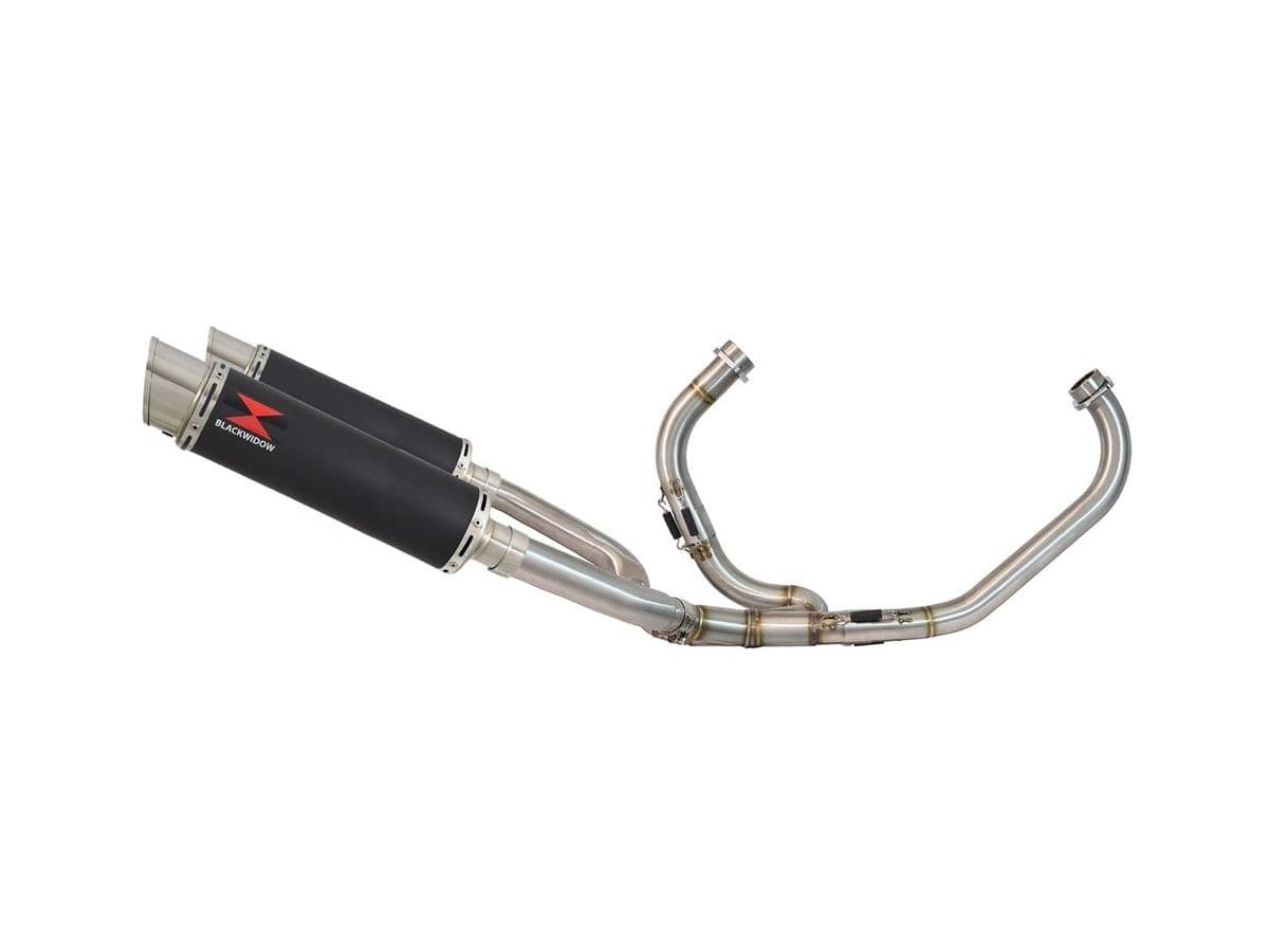 Exhaust System Mm Gp Round Black Stainless Silencers Honda