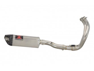 De-Cat Exhaust System 300mm Tri-Oval Stainless Carbon Tip...