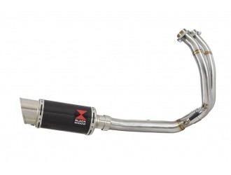 De Cat Full Exhaust System 200mm Round Carbon Silencer...