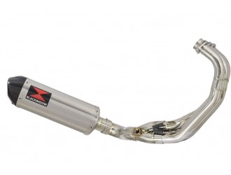 De-Cat Exhaust System 300mm Oval Stainless Carbon Tip...