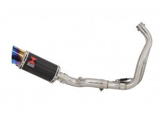 De-cat Exhaust System with 200mm Round Carbon Silencer +...