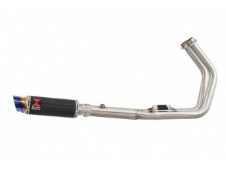 Exhaust System 230mm GP Round Blue Tip Carbon Silencer...