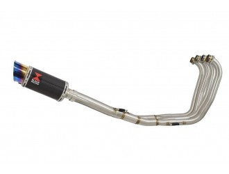 Performance Exhaust System 200mm Round Blue Tip Carbon...