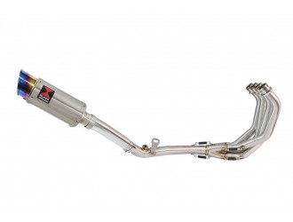 De Cat Exhaust System + 200mm Round Blue Tip Stainless...