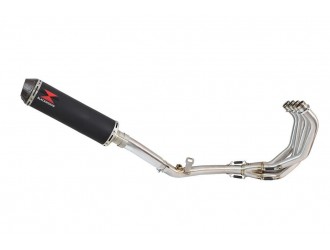 Race De Cat Exhaust System + 370mm Round Black Stainless...