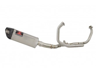 De Cat Race Exhaust System + 300mm Tri Oval Stainless...