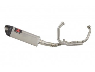 De Cat Race Exhaust System + 350mm Tri Oval Stainless...
