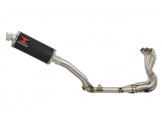 De Cat Exhaust System + 300mm Oval Black Stainless...