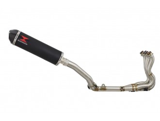 De Cat Exhaust System + 400mm Oval Black Stainless Carbon...