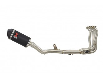 4-1 Race De-cat Exhaust System 200mm Oval Black Stainless...