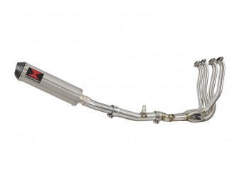 Race De-Cat Exhaust System 370mm Round Stainless + Carbon...