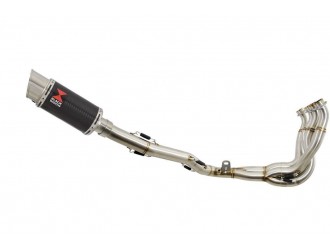 De Cat Full Exhaust System 200mm Round Carbon Silencer...