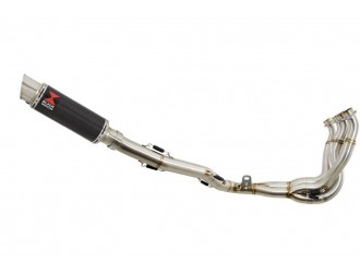 De Cat Full Exhaust System 230mm GP Round Carbon Silencer...