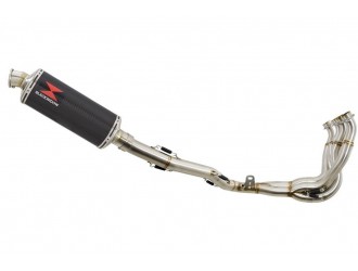 De Cat Full Exhaust System 300mm Oval Carbon Silencer...