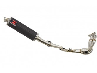 De Cat Full Exhaust System 400mm Oval Carbon Silencer...