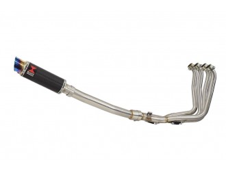 Exhaust System with 230mm GP Round Blue Tip Carbon...