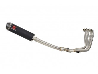 Exhaust System with 370mm Round Black Stainless Carbon...