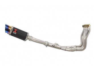 Exhaust System with 200mm Round Carbon & Blue Tip...