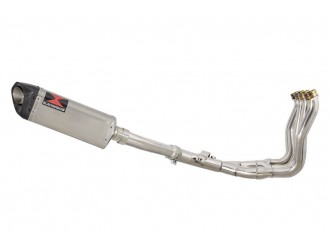 Exhaust System with 300mm Tri Oval Stainless & Carbon Tip...