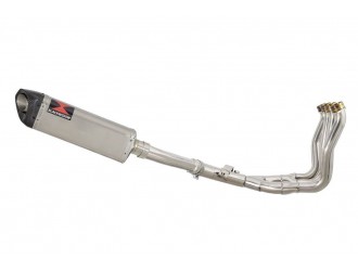 Exhaust System with 350mm Tri Oval Stainless & Carbon Tip...