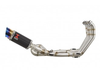 Performance Exhaust 200mm Round Blue Tip Carbon Silencer...
