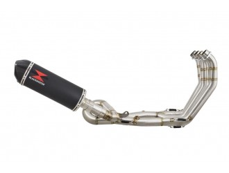 Performance Exhaust 300mm Oval Black Stainless Carbon Tip...