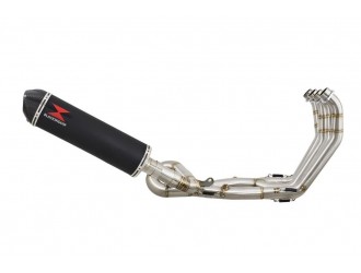 Performance Exhaust 400mm Oval Black Stainless Carbon Tip...