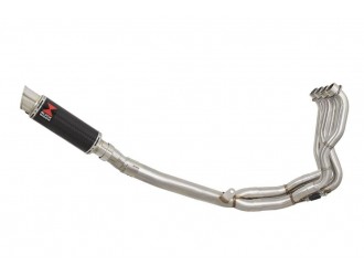 De Cat Full Exhaust System 230mm Round Carbon Silencer...