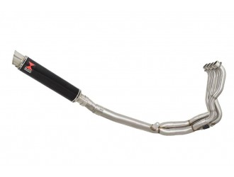 De Cat Full Exhaust System 350mm GP Round Black Stainless...