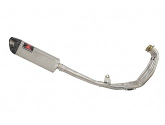 Full Exhaust System + 350mm Tri Oval Stainless Carbon...