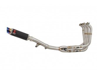 Water Cooled Race Exhaust System 230mm GP Round Blue Tip...