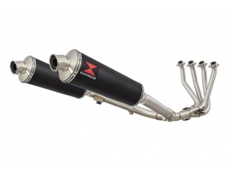 4-2 Exhaust System + 400mm Oval Black Stainless Silencers...