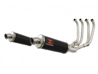 4-2 Exhaust System 300mm Round Black Stainless Silencers...