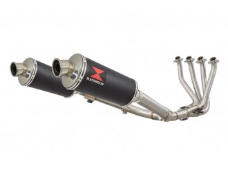 4-2 Exhaust System + 300mm Oval Black Stainless Silencers...