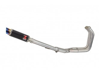 Exhaust System with 230mm GP Round Blue Tip Black...