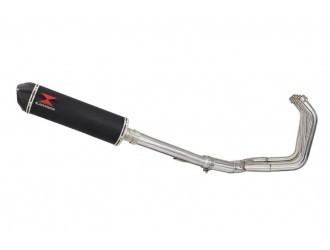 Exhaust System with 400mm Oval Black Stainless Carbon Tip...