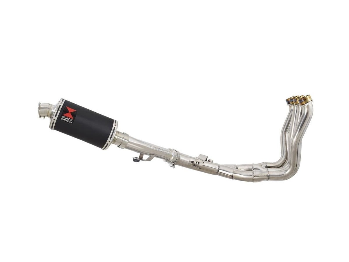 Exhaust System with 230mm Oval Black Stainless Silencer YAMAHA FZ-1S FZ-1 S Black Widow