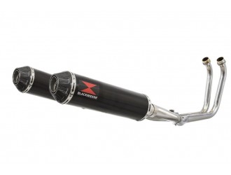 2-2 Full Exhaust System with 370mm Round Black Stainless...