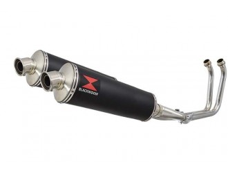 2-2 Full Exhaust System with 400mm Oval Black Stainless...