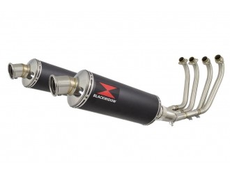 4-2 Exhaust System 300mm Round Black Stainless Silencers...