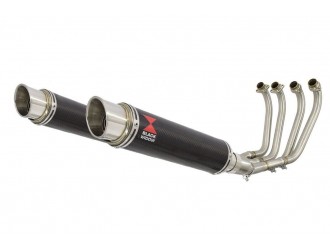 4-2 Exhaust System 350mm GP Round Carbon Silencers YAMAHA...