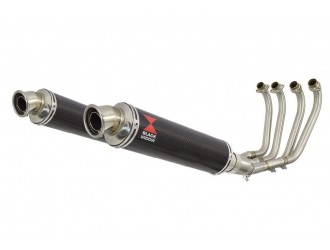 4-2 Exhaust System 350mm Round Carbon Silencers YAMAHA...