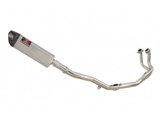 De Cat Exhaust System + 350mm Tri-Oval Stainless Carbon...