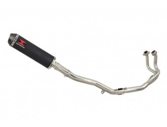 De Cat Exhaust System + 370mm Round Black Stainless...