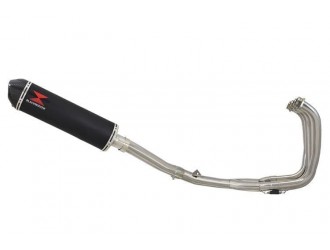 Exhaust System with 400mm Oval Black Stainless Carbon Tip...