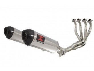 4-2 De Cat Exhaust System 300mm Oval Stainless Carbon Tip...