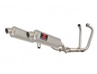 Twin Exhaust System 300mm Hexagonal Stainless Silencer...