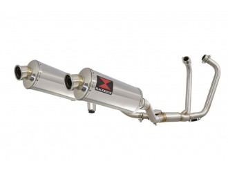 Twin Exhaust System 300mm Oval Stainless Silencer SUZUKI...