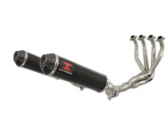 4-2 De Cat Exhaust System 370mm Round Black Stainless...