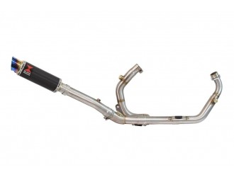 Exhaust System + 230mm GP Round Blue Tip Carbon Silencer...